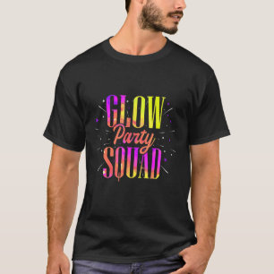 T-shirt Glow Party Squad Colorée Retro Party Wear