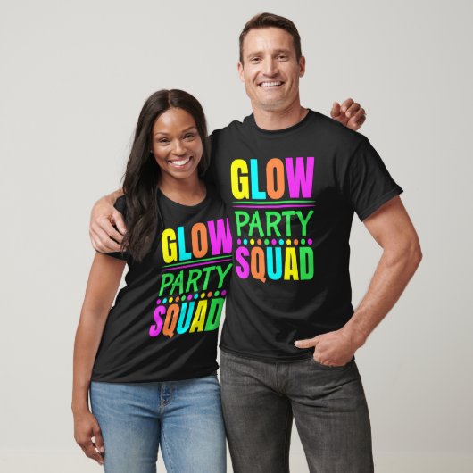 T-shirt Glow Party Squad Neon Lights Party 1 (Unisexe)