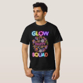 T-shirt Glow Party Squad Neon Lumières Anniversaire (Devant entier)
