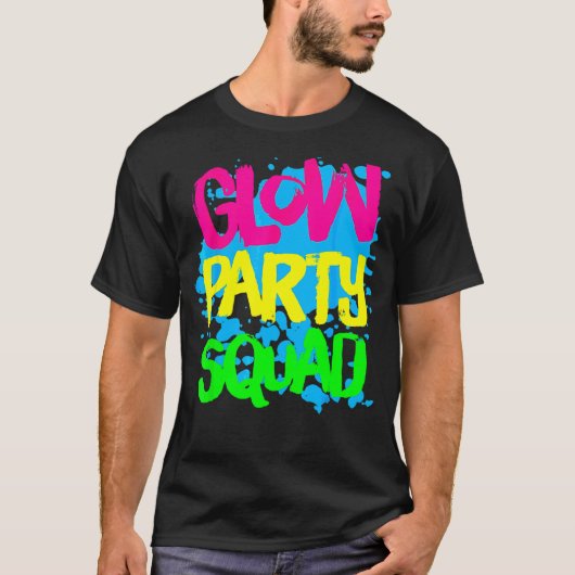 T-shirt Glow Party Squad P Aint Spl Atter Effet Glow Part (Devant)