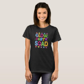 T-shirt Glow Party Squad Paint Splatter Effect Glow Party (Devant entier)