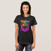 T-shirt Glow Party Squad Paint Splatter Effect Glow Party (Devant entier)