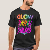 T-shirt Glow Party Squad Paint Splatter Effet Glow Party (Devant)