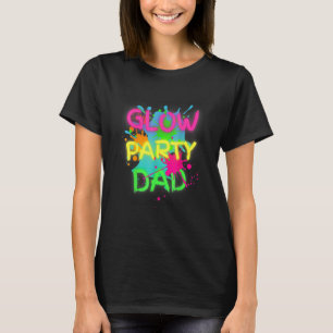 T-shirt Glow Party Squad Papa Paint Splatz Glow Party Mat