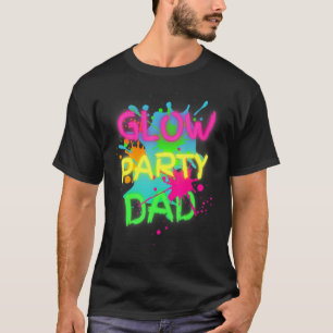 T-shirt Glow Party Squad Papa Paint Splatz Glow Party Mat
