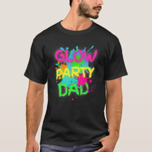 T-shirt Glow Party Squad Papa Paint Splatz Glow Party Mat