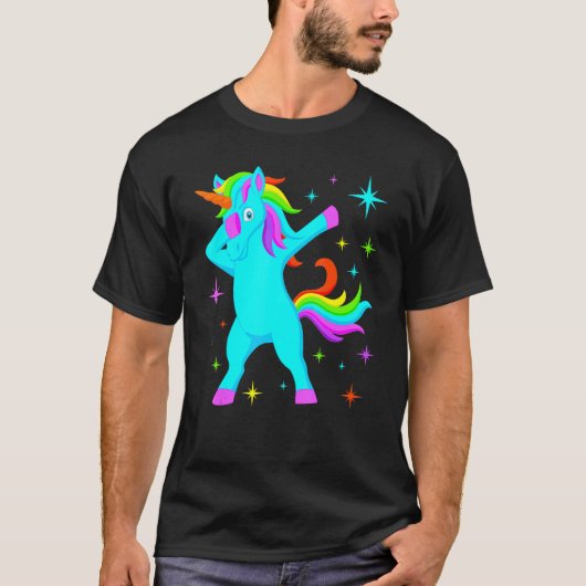 T-shirt Glow Party Unicorne Squad Neon Lumières Party (Devant)