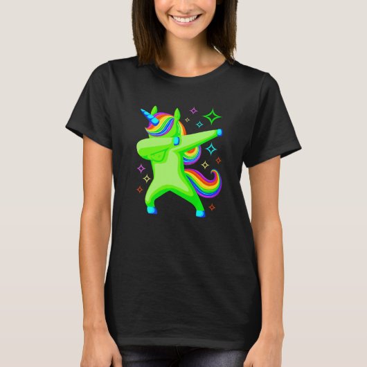T-shirt Glow Party Unicorne Squad Neon Lumières Party 1 (Devant)