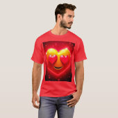 T-shirt Glowing Heart Eyes Emotion (Devant entier)