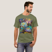 T-shirt Glowing Lotus Flowers Trio (Devant entier)