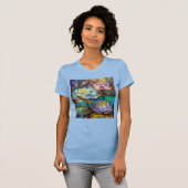 T-shirt Glowing Lotus Flowers Trio (Devant entier)