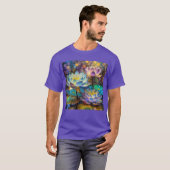 T-shirt Glowing Lotus Flowers Trio (Devant entier)
