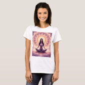 T-shirt Glowing Mandala Meditation Woman (Devant entier)