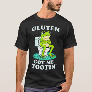 T-shirt Gluten M'A Obtenu Tootin Frog Gluten Intolérant