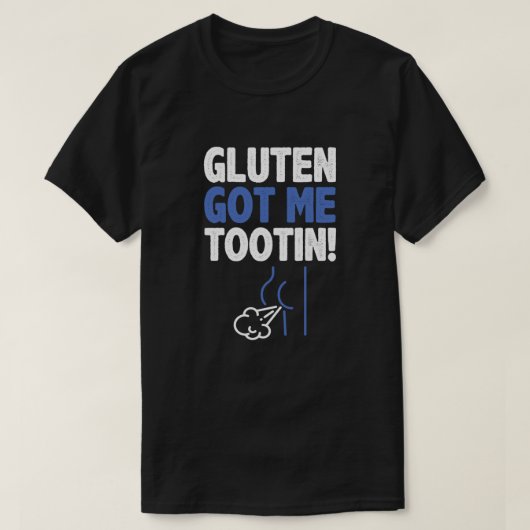 T-shirt Gluten Tootin Funny Gluten Gratuit Design de plais (Design devant)