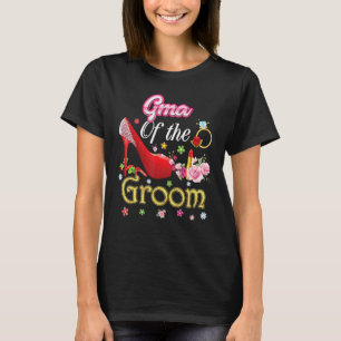 T-shirt Gma Du Groom Happy Mariage Flower Rose Chaussure M