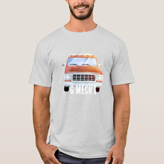 T-shirt GMech classique pour camion orange (Devant)