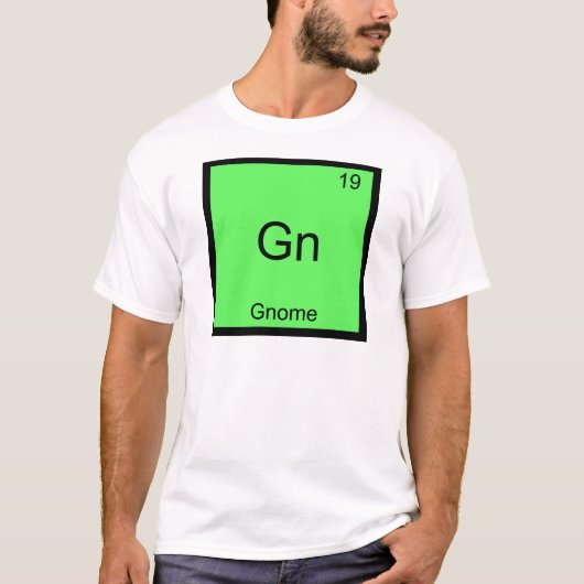T-shirt Gn - Symbole périodique de la table de chimie Gnom (Devant)