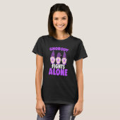 T-shirt Gnobody Fights Alone Epilepsy Gnome Epilepsy Aware (Devant entier)