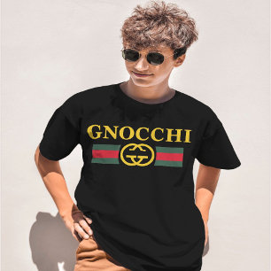 T-shirt Gnocchi nourriture drôle Logo de designer de mode 