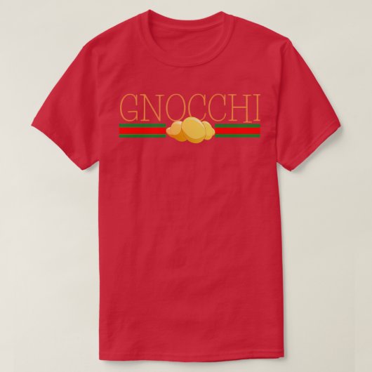T-shirt Gnocchi Pasta Funny Italy World Travel Venin Unise (Design devant)