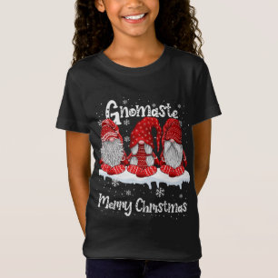 T-Shirt Gnomaste drôle Joyeux Noël Gnomes Yoga Amateurs