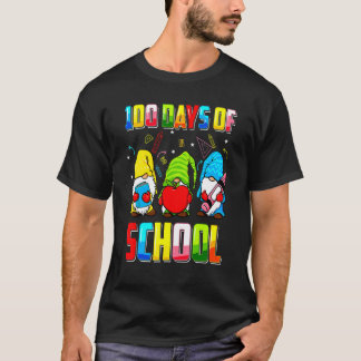 T-shirt Gnome 100 Jours D'école Pour Enseignant Élève Heur