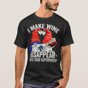 T-shirt Gnome Amateur De Vins Je Fais Disparaître Le Vin C