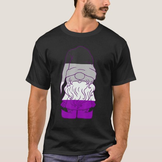 T-shirt Gnome Asexuel Ace Beanie Asexué Pride Lgbtqa Asex (Devant)