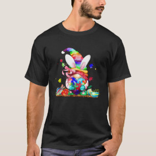 T-shirt Gnome Autisme Lapin de Pâques Printemps Garçons Fi