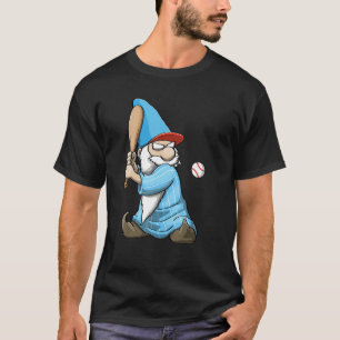 T-shirt Gnome Base Ball Little Women Love Base Ball Play