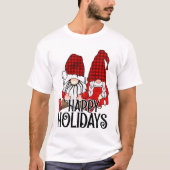 T-shirt Gnome couple, joyeux Noël (Devant)