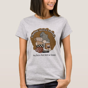 T-shirt Gnome de café Amoureux du café Mignon Drôle Gnomie