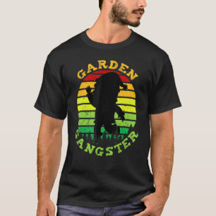 T-shirt Gnome de jardinage de gangster de jardin rétro vin