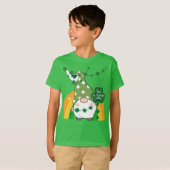 T-shirt Gnome de la Saint Patrick avec ShamrocksT-Shirt (Devant entier)