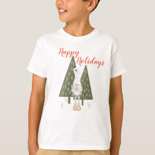 T-shirt Gnome de l'hiver Joyeuses Fêtes Pour Garçon Assort