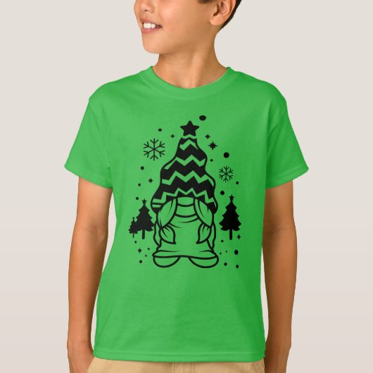 T-shirt Gnome de Noël mignon (Devant)