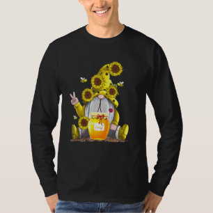 T-shirt Gnome de tournesol avec abeille jaune