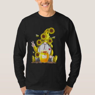 T-shirt Gnome de tournesol avec abeille jaune