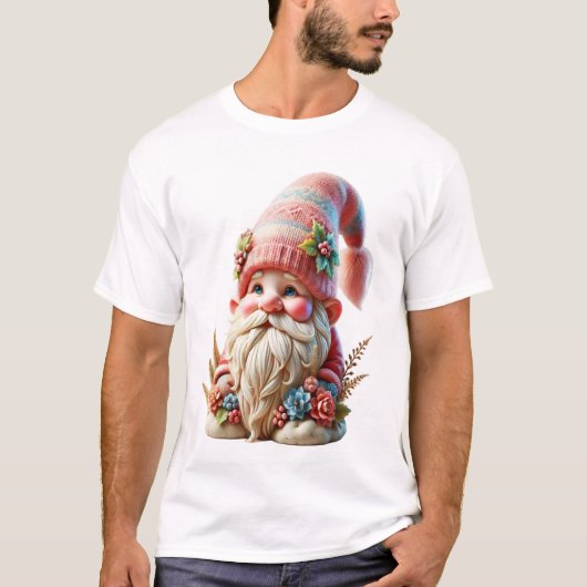 T-shirt Gnome en fleurs  (Devant)