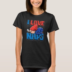 T-shirt Gnome endormi mignon dors bien J'aime les siestes 