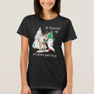 T-shirt Gnome et renne de Noël amusant