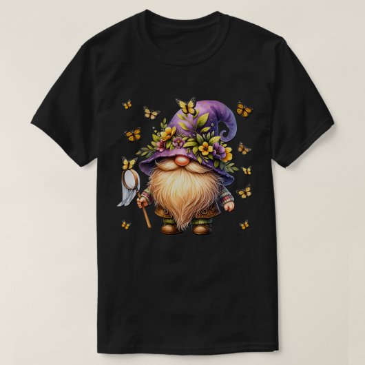 T-shirt Gnome florale mignonne à fleurs de printemps Graph (Design devant)
