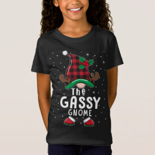 T-Shirt Gnome Gassy Correspondant Famille de Noël Pyjama B