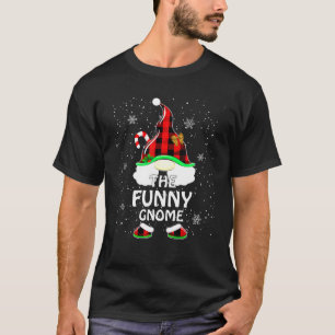 T-shirt Gnome Gnomies Red Plaid Correspondant Famille Chri
