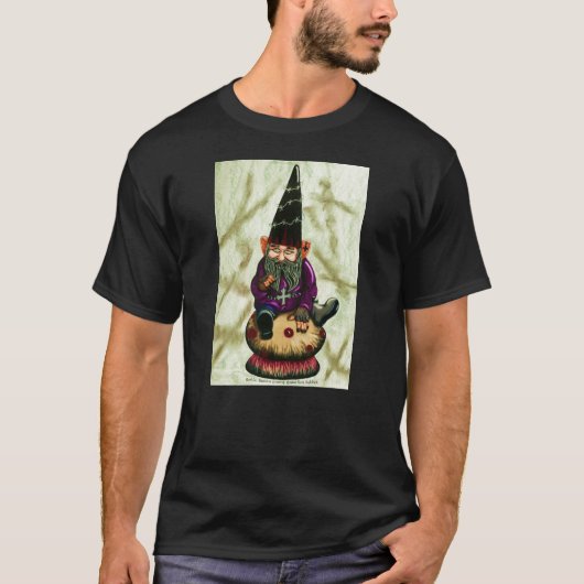T-shirt Gnome gothique et champignon de jardin (Devant)