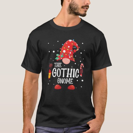 T-shirt Gnome gothique Matching Famille Gnome de Noël P (Devant)