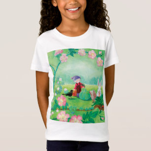 T-Shirt Gnome jardiner, Blackbird, Hérisson et lapin blanc