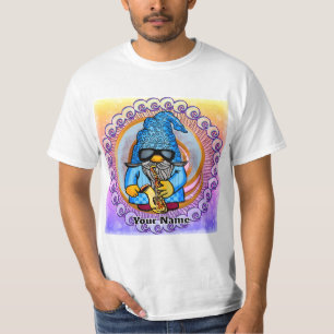 T-shirt gnome jouant du saxophone