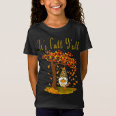 T-Shirt Gnome Leopard Automne Citrouille mignonne C'est au (Devant)